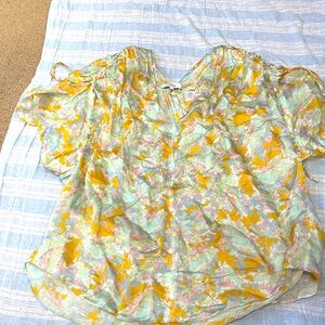 Vince Silky Pastel Blouse size Medium